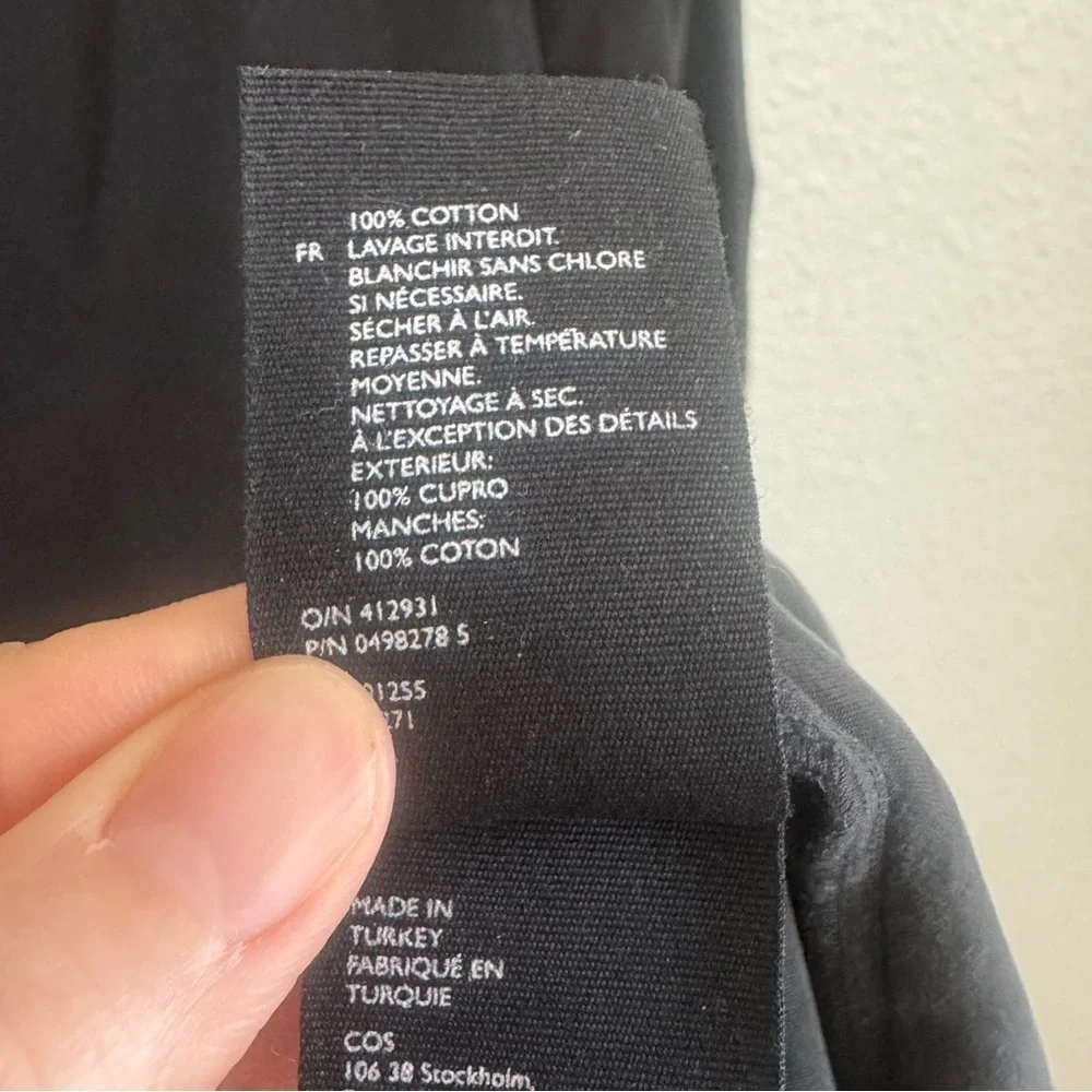 NWT Cos Womens‎ Size 6 Black Sheath Drape Neck Dress Office Preppy Minimal Boho - Picture 7 of 12